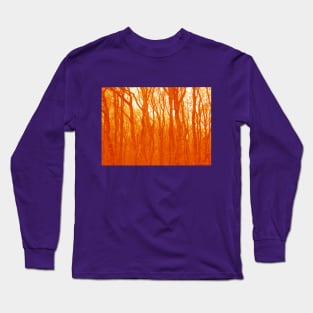 VELVET WOOD: Orange Long Sleeve T-Shirt